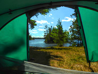 View from inside Peter’s tent
